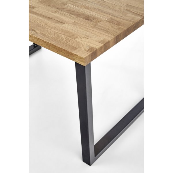 Table  manger Gambon 140x85 cm - Chne/noir