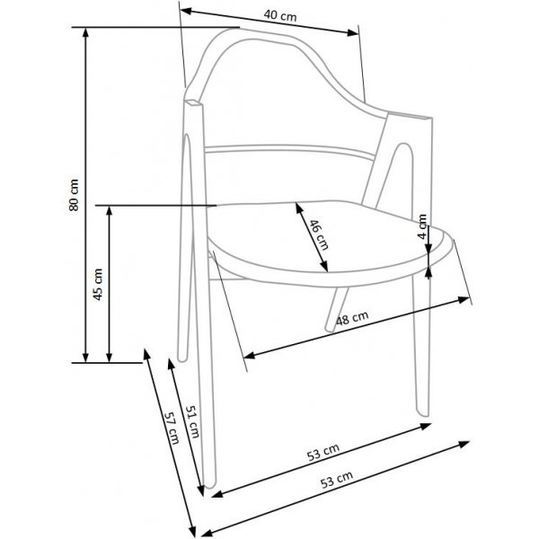 Chaise de salle  manger Pearl - Blanc (PU) / Chne