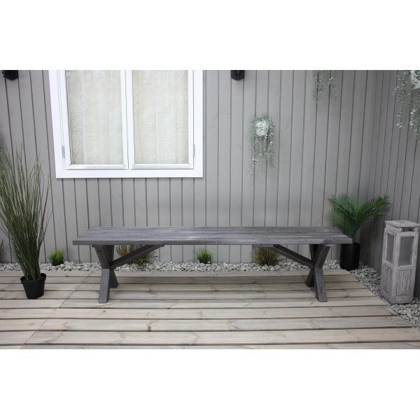 Scottsdale sittbänk 180 cm - Shabby Chic Grå Scottsdale sittbänk 180 cm - Shabby Chic Grå