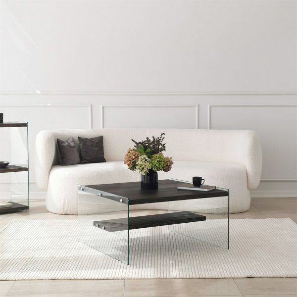 Aqua salontafel 75 x 75 cm - Antraciet Aqua salontafel 75 x 75 cm - Antraciet