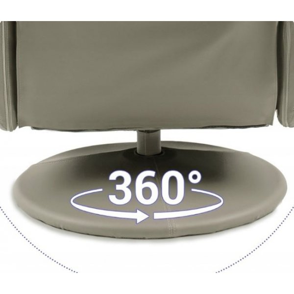 Massagefåtölj i beige PVC med fjärrkontroll Massagefåtölj i beige PVC med fjärrkontroll