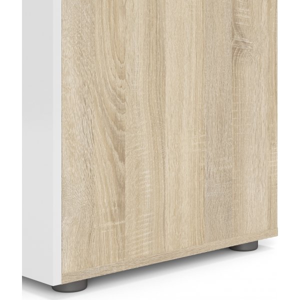 Armoire Pepe avec 2 portes - Chne/blanc