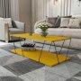 Labranda salontafel 120 x 50 cm - Geel/zwart