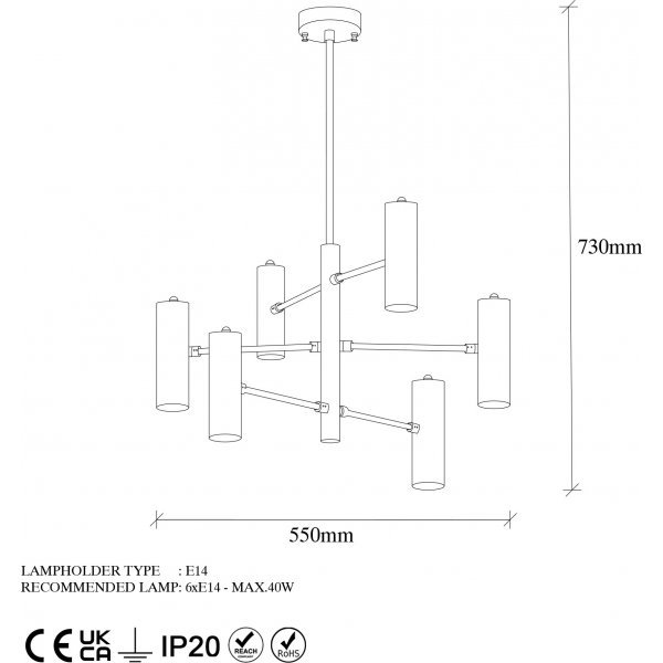 Garbo taklampa 13267 - Guld Garbo taklampa 13267 - Guld