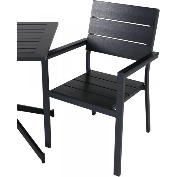 Way utematgrupp med 2 st Levels stolar - Svart Way utematgrupp med 2 st Levels stolar - Svart