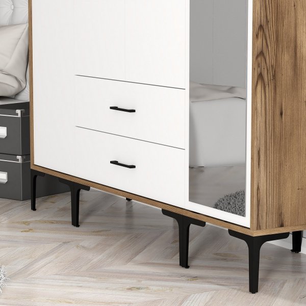 Armoire Kumsal 16 Noyer/blanc Armoire Kumsal 16 Noyer/blanc