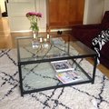 Kundbild Stil soffbord - Svart/metall/glas: Toppenbord i bra kvalite o väldigt...