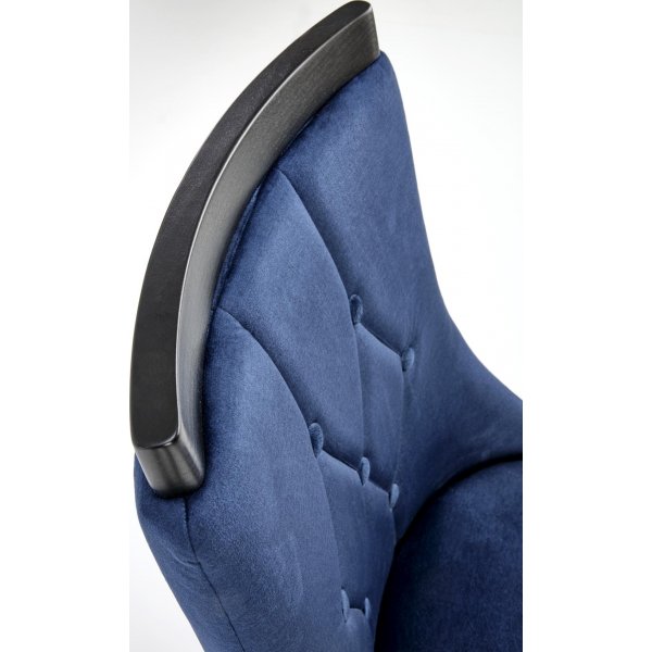 Chaise de salle à manger Royal - Noir/bleu foncé Chaise de salle à manger Royal - Noir/bleu foncé