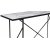 Table de bar Portland 140 cm - Marbre/noir + Pieds de meubles