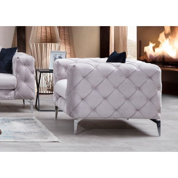 Fauteuil Como - Gris clair