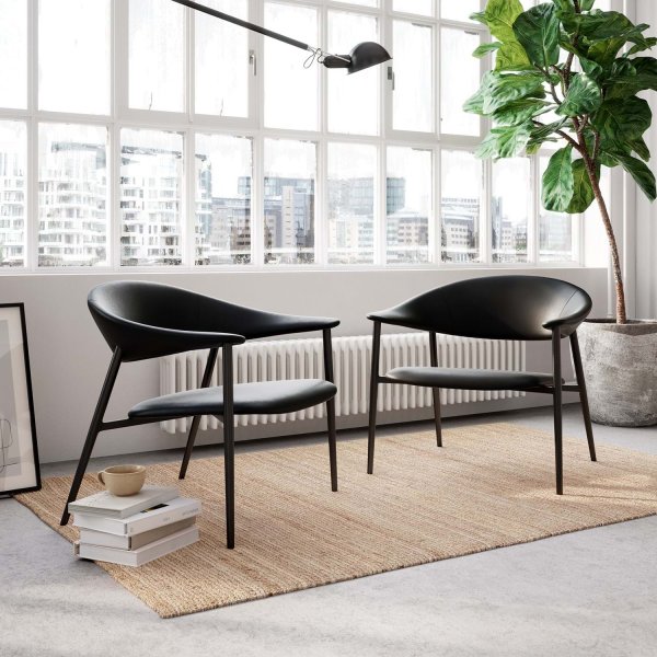 Rover loungestol - Svart PU