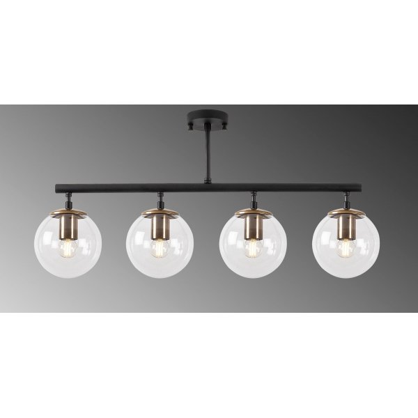 Fasett taklampa 10431 - Svart/antik