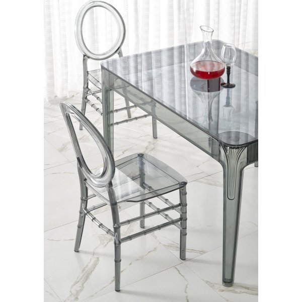 Table  manger Gomez 120 x 80 cm - Verre fum