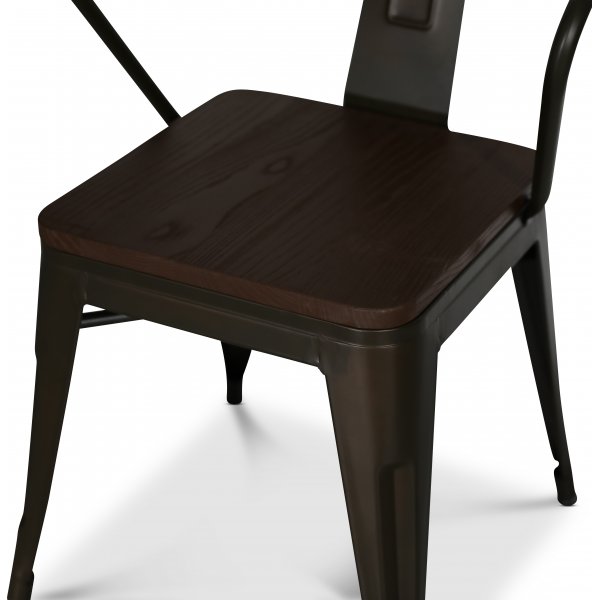 Industry stol i plåt - Valnöt/Plåt Industry stol i plåt - Valnöt/Plåt