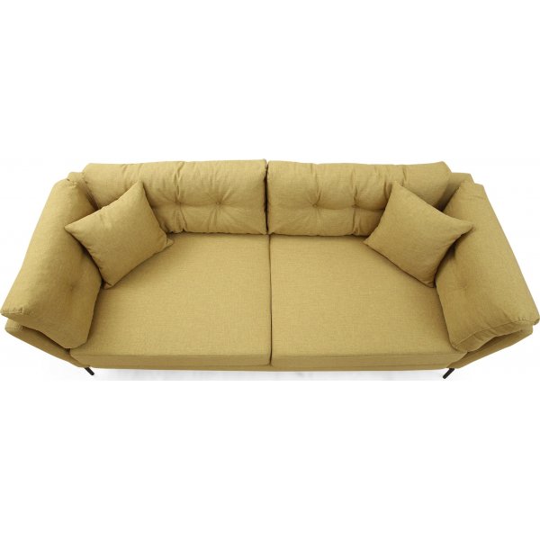 Canapé 3 places Mapa - Jaune verdâtre Canapé 3 places Mapa - Jaune verdâtre