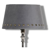 Velvet lampskärm med nitar 25 cm - Grå / mässing Velvet lampskärm med nitar 25 cm - Grå / mässing