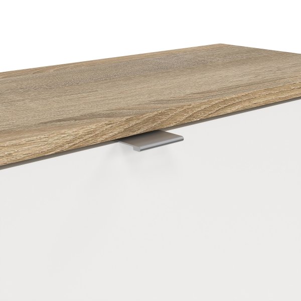 Lisa skoskåp med 3 st luckor - Vit / trä Lisa skoskåp med 3 st luckor - Vit / trä