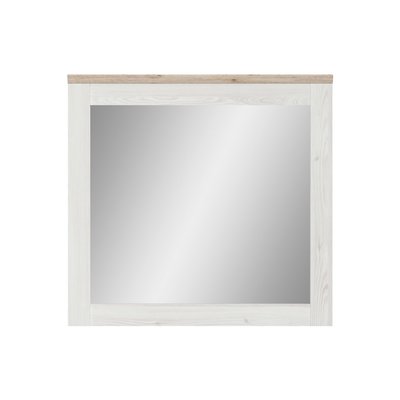 Cubic spegel - Vit lrk/ek
