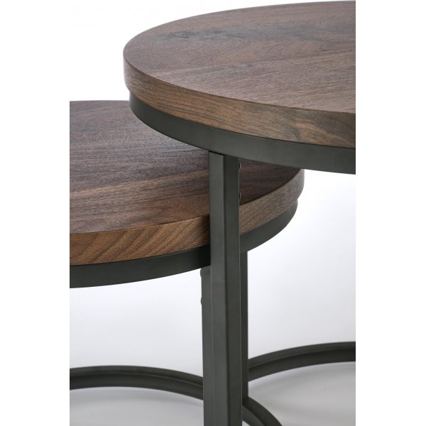 Satsbord valnöt/svart Ø43/53 cm - Tore Satsbord valnöt/svart Ø43/53 cm - Tore