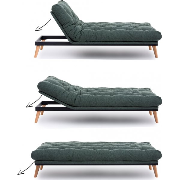 Canap convertible 3 places Saki - Vert