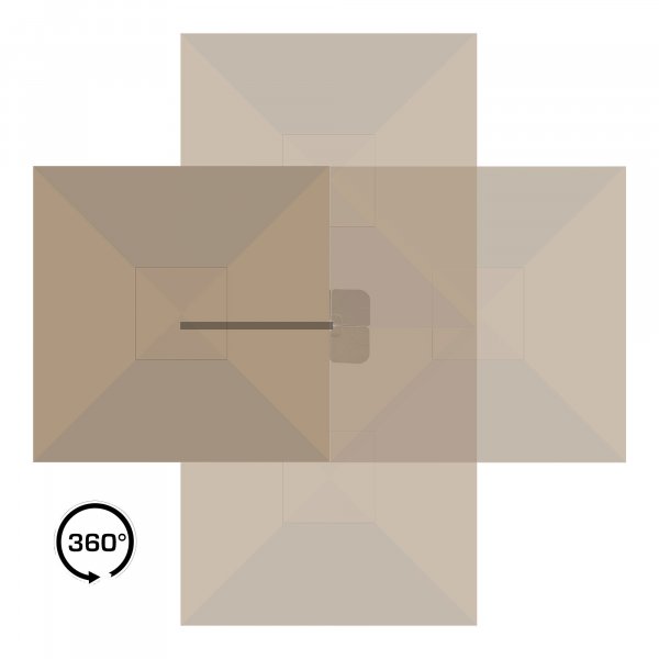 Baza hängparasoll - Sand/Grå Baza hängparasoll - Sand/Grå