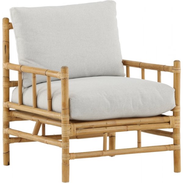 Fauteuil cann - Gris clair/Naturel