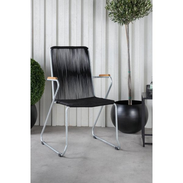 Bois matstol - Svart/Gr�