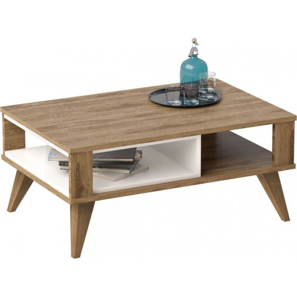 Table basse Ionis 90 x 60 cm - Chêne/blanc Table basse Ionis 90 x 60 cm - Chêne/blanc