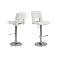 Crawley barstol - Vit/krom (PU) Crawley barstol - Vit/krom (PU)