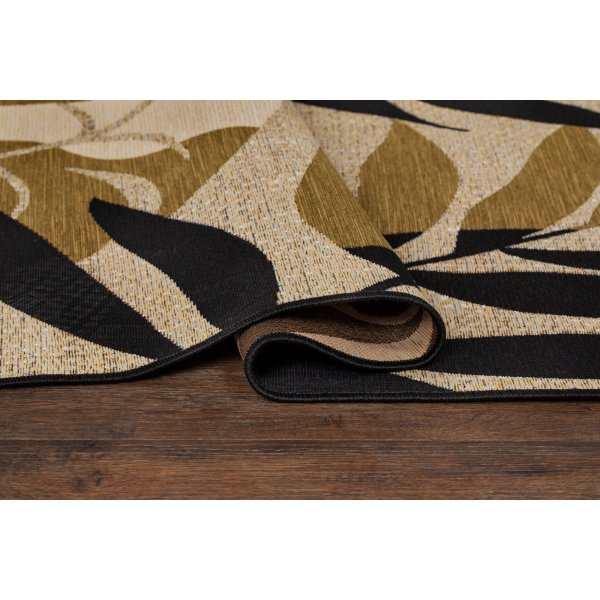 Tapis tiss plat Domani Monstera Multicolore
