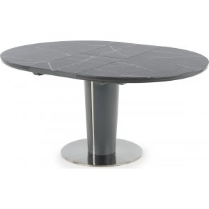 Table  manger Market 120-160 cm - Marbre gris/gris fonc