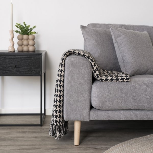 Side pld Svart/Beige 130 x 180 cm