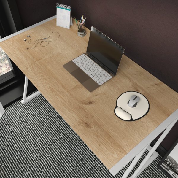 Bureau Adlade 114 x 60 cm - Blanc/chne