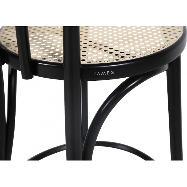 Tabouret de bar No 18 avec assise en rotin - N\\\'importe quelle couleur sur le cadre