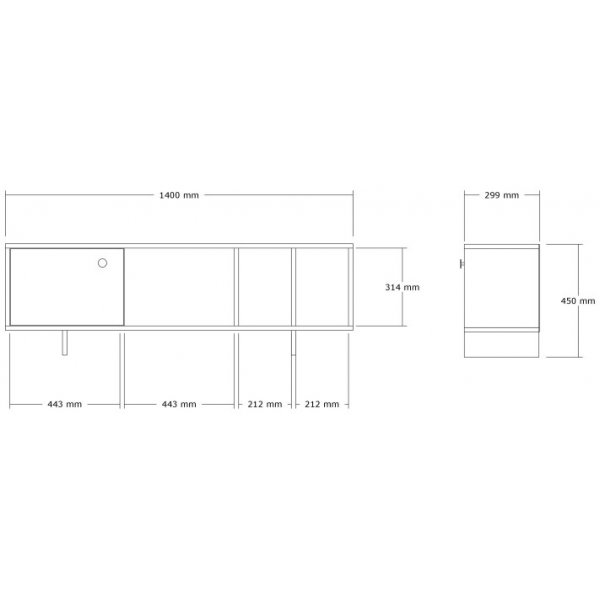 Meuble TV Folsom - Pin Meuble TV Folsom - Pin