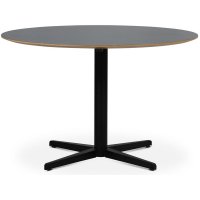 SOHO matbord Ø118 cm - Matt svart kryssfot / Perstorp mörkgrå Virrvarr SOHO matbord Ø118 cm - Matt svart kryssfot / Perstorp mörkgrå Virrvarr