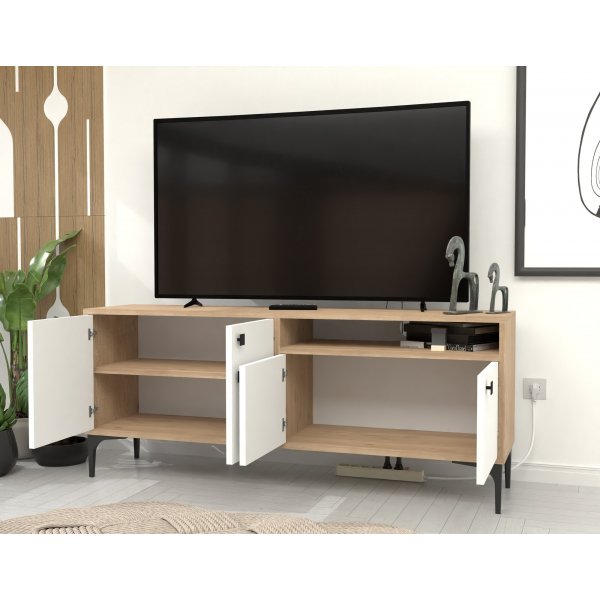 Artemis TV-meubel - Wit/eiken Artemis TV-meubel - Wit/eiken