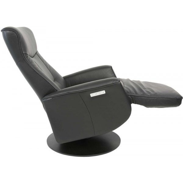 Fauteuil inclinable Hjellegjerde Oscart (Fonction électrique) - Cuir noir Fauteuil inclinable Hjellegjerde Oscart (Fonction électrique) - Cuir noir
