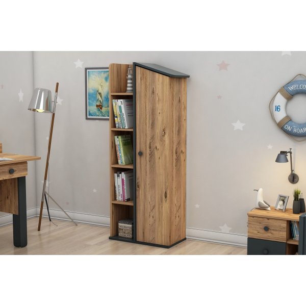 Valerin bokhylla - Furu/antracit Valerin bokhylla - Furu/antracit