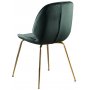 Deco matgrupp 110 cm runt bord + 4 st Deco stolar grn sammet / Mssing