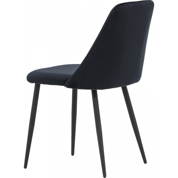 Chaise de salle  manger Night - Velours noir