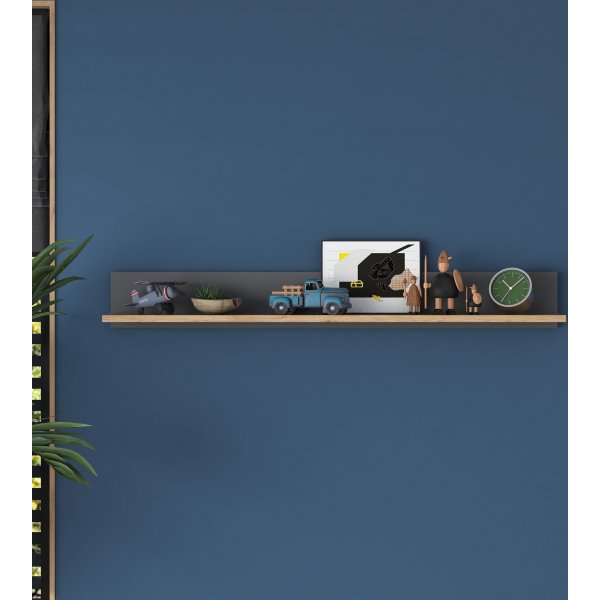 Algot vägghylla 120 cm - Valnöt/antracit Algot vägghylla 120 cm - Valnöt/antracit