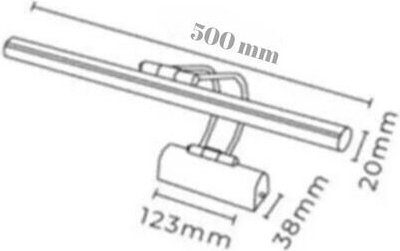 Fleet wandlamp B:50 cm - Chroom Fleet wandlamp B:50 cm - Chroom