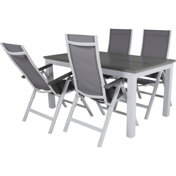 Albany utematgrupp med 4 st Albany stolar - Vit/Gr�