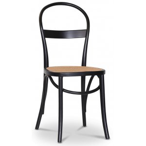 Danderyd No.16 svart stol med rotting sits