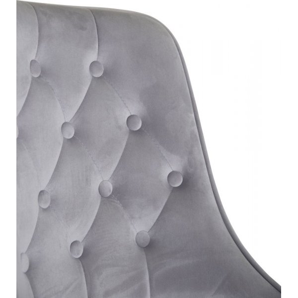 Alice Deluxe matstol - Svart/ljusgrå sammet Alice Deluxe matstol - Svart/ljusgrå sammet