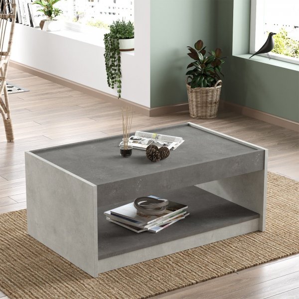 Luvio soffbord 16, 93,6x60 cm - Silver/antracit