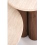 Soffbord mocca med Travertintopp 80 cm