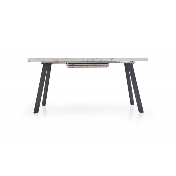 Table  manger extensible Darius 160-220 x 90 cm - Marbre blanc/noir