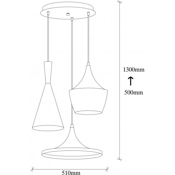 Plafonnier Elmas 3556 - Noir/or